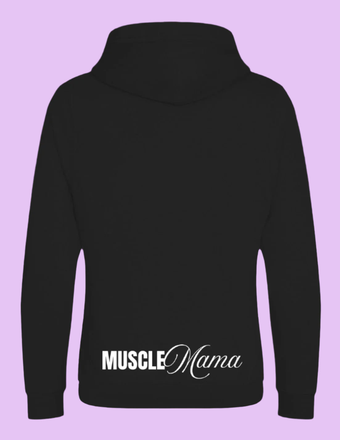 Black Cross Neck Hoody with Logo and Print