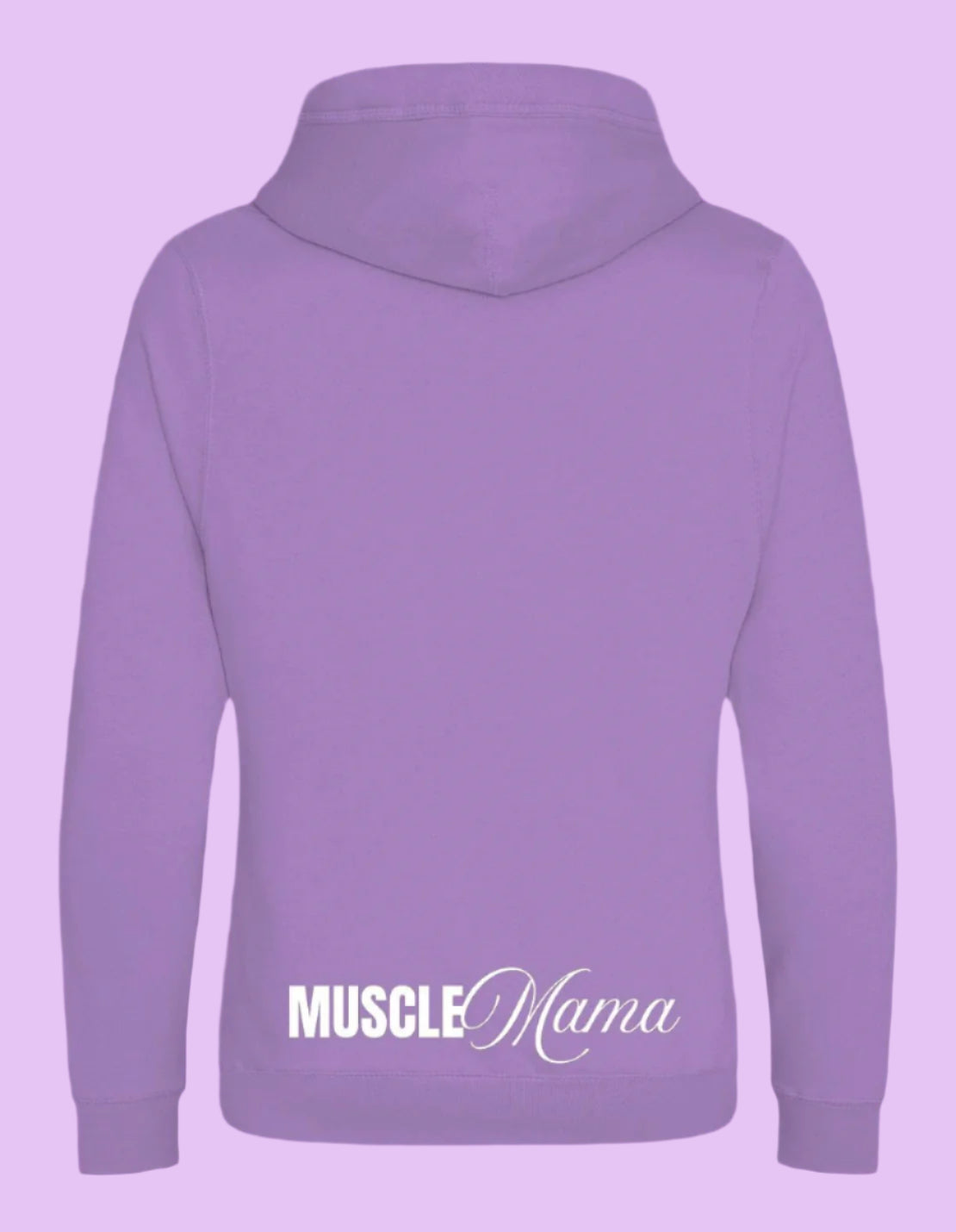 Digital Lavender Cross Neck Hoody with Logo and Print