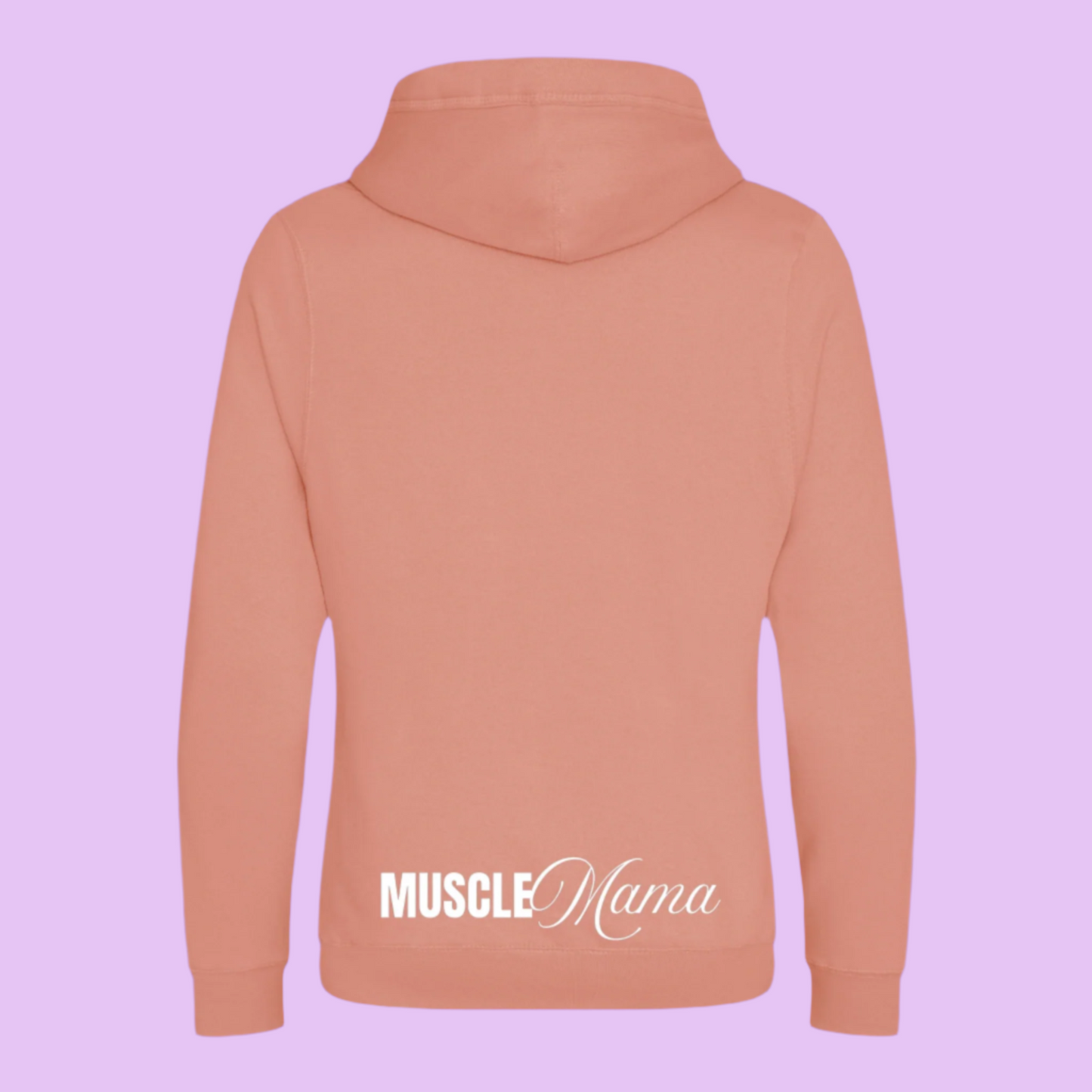 Dusty Pink Cross Neck Hoody with Logo and Print