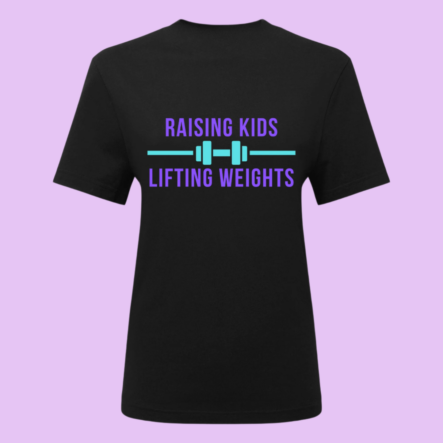 Raising Kids Lifting Weights Oversized Tee