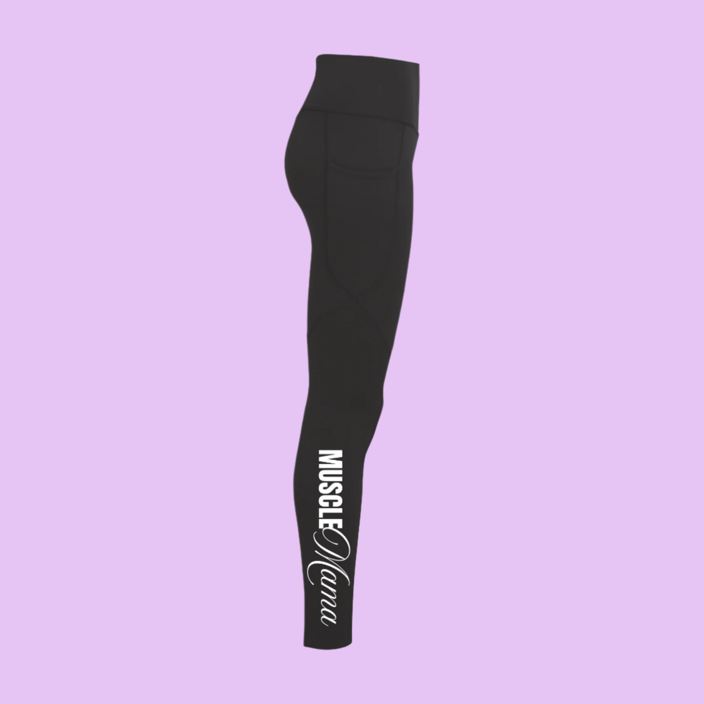 Gym Leggings with Logo and Leg Print