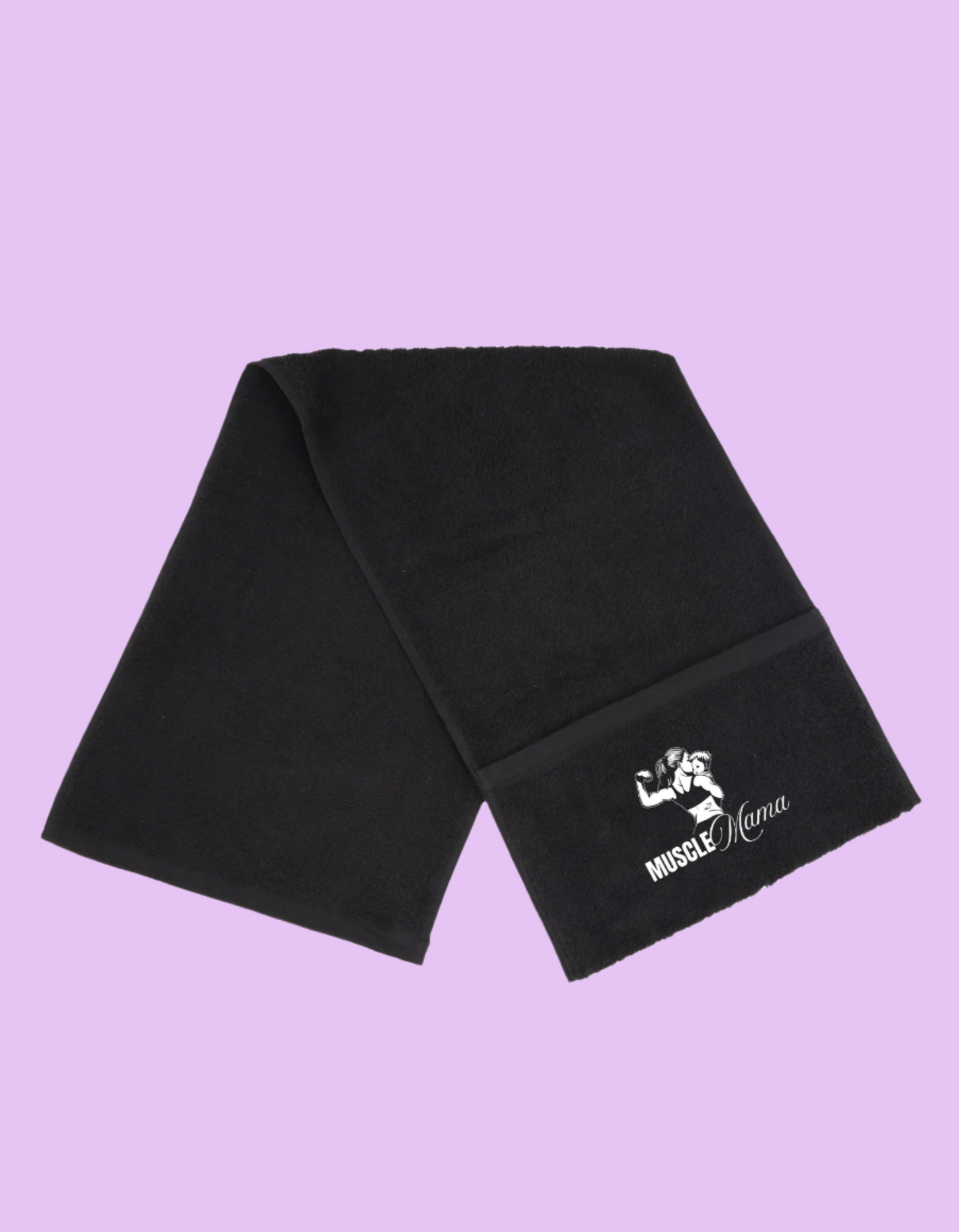 Muscle Mama Logo Gym Towel with Zip